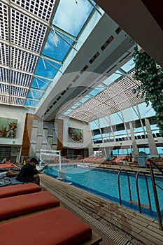 Interior Solarium Pool On Celebrity Eclipse Cruise