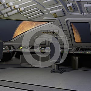 Interior of a spaceship