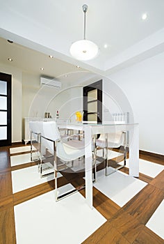 Interior of a specious dining room