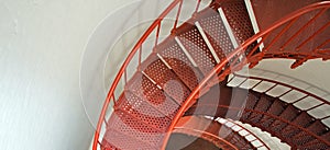 Interior Spiral Staircase of Piedras Blancas Lighthouse on the Central California Coast