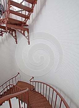 Interior Spiral Staircase of Piedras Blancas Lighthouse on the Central California Coast