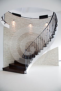 Interior spiral stairs