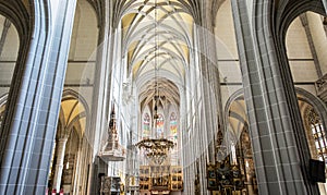 Interior of St. Elisabeth cathedral in Kosice, Slovakia