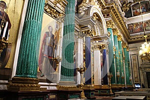 Interior of St. Isaac`s Cathedral, Saint Petersburg