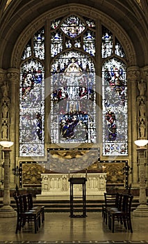 Interior of the St. John the divine cathedral in New York