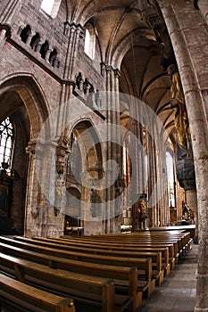 Interior of St Lawrence Church in Nurnberg photo