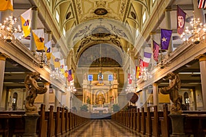Interior of St. Louis Cathedral in Jackson Square New Orleans