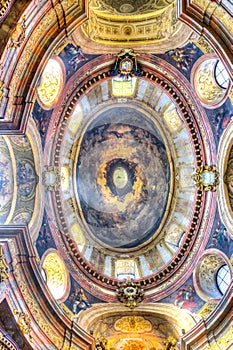 Interior of St. Peter church Peterskirche in Vienna, Austria