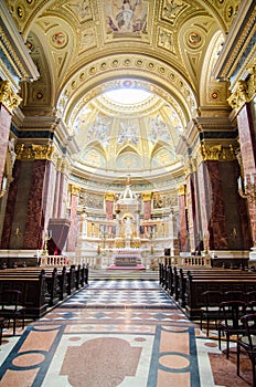 Interior of the St. Stephen Basilica photo
