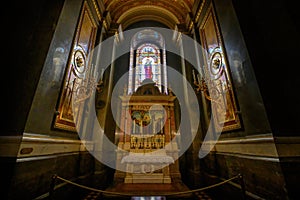 Interior of St. Stephen`s Basilica in Budapest, Hungary