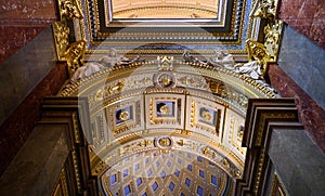 Interior of St. Stephen`s Basilica in Budapest, Hungary