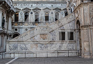 Interior Staircase in the Doge`s Palace in Venice