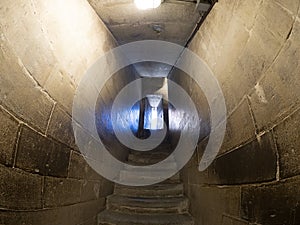 interior of stairway of florence giotto tower detail near Cathedral Santa Maria dei Fiori, Brunelleschi Dome Italy