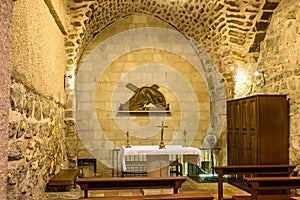 Interior of the Station 7 chapel of the Via Dolorosa