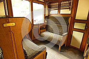 Interior of steam train