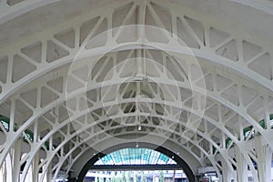 Interior of steel roof