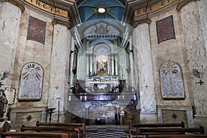 Interior of Stella Maris Church. Haifa. Israel.