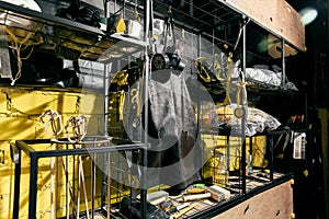 Interior of a stylish workshop with tools