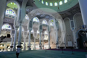 Interior of Sultan Ahmad Shah 1 Mosque in Kuantan