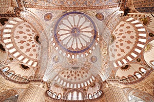 Interior of the Sultanahmet Mosque