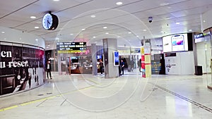 Interior of T-Centralen, the main metro station in Stockholm. Metro, bus, train