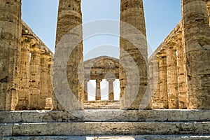 Interior of Temple of Neptune in Paestum