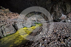 Interior of the Terra Ronca cave, in Goias, Brazil.