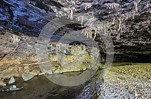 Interior of the Terra Ronca cave, in Goias, Brazil.