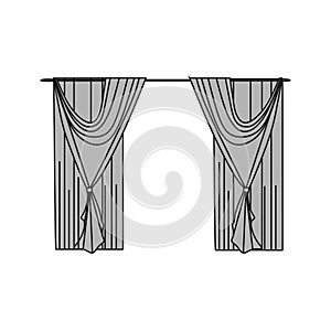 interior textiles. window decoration. curtains.