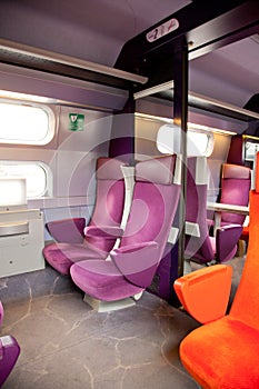Interior of a TGV high-speed train coach