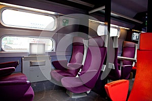 Interior of a TGV high-speed train coach