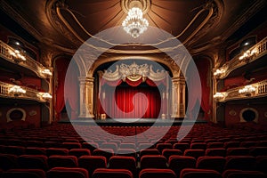 Interior theater hall. Generate Ai