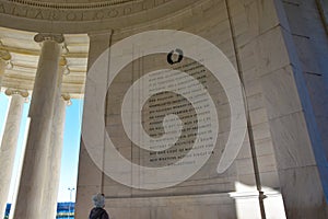 Interior of Thomas Jefferson Memorial. Washington DC, USA.