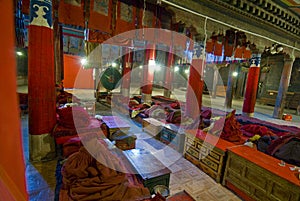 Interior of Tibetan monastery