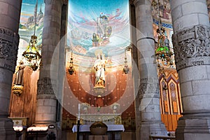 Interior of Tibidabo church Expiatori del Sagrat Cor