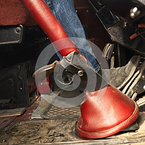 Interior of tractor trailer