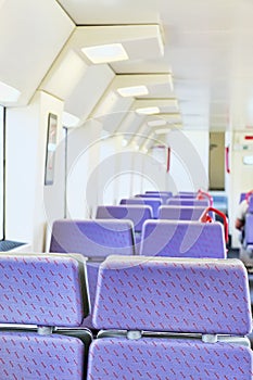 Interior of train.