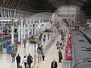 Interior of train station