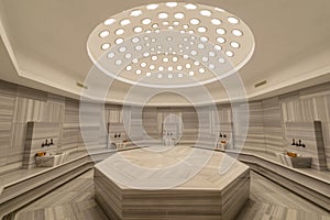 Interior of turkish bath hammam