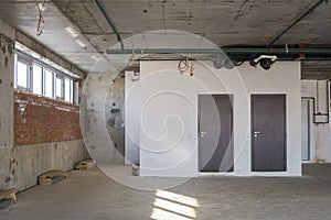 Interior under construction