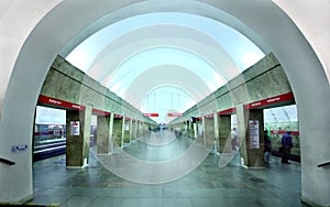 Interior underground subway station, Russia