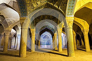 Interior of Vakil Mosque in Shiraz, Iran