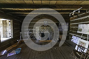 Interior of Vann Cherokee Cabin