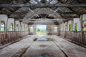 Interior View of the Abandoned Milk Barns on the property of the Northern State Mental Hospital.