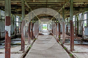 Interior View of the Abandoned Milk Barns on the property of the Northern State Mental Hospital.