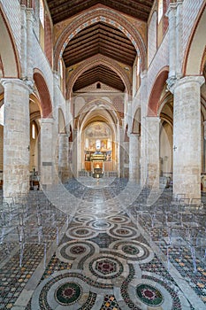 Interior view in Anagni Cathedral, province of Frosinone, Lazio, central Italy. photo