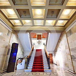 Interior view of the Athens City Hall, located in Kotzia Square, Athens, Greece.