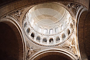 Interior view of the Basilica of the sacred Heart of Paris, commonly known as the Sacre Coeur Basilica