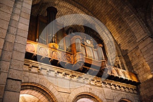 Interior view of the Basilica of the sacred Heart of Paris, commonly known as the Sacre Coeur Basilica