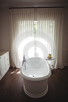 Interior view of bathtub and tap